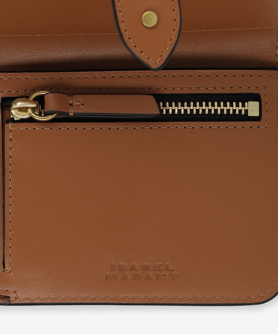 ショルダーバッグ・ポシェット Isabel Marant Stud Detail Logo Wallet Cognac MP0090FAB4C17M5 ショルダーバッグ・ポシェット Isabel Marant Stud Detail Logo