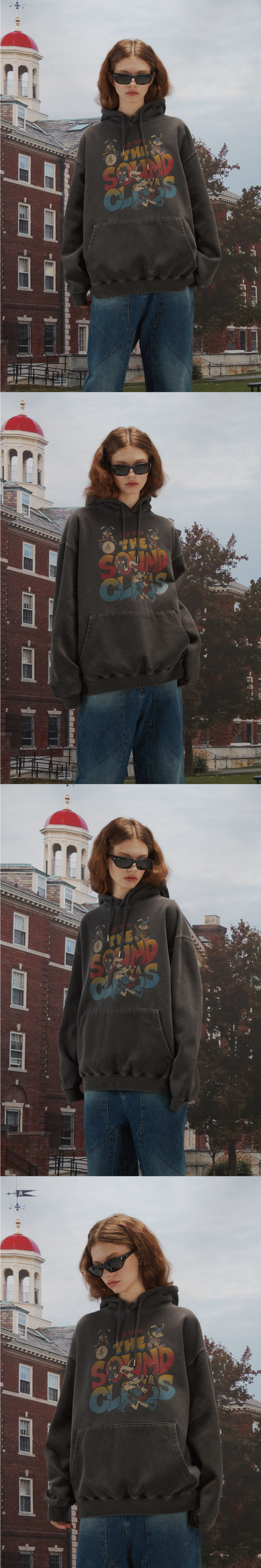 MUSINSA | CPGN STUDIO Soundcloud Pigment Hoodie Smoke Black