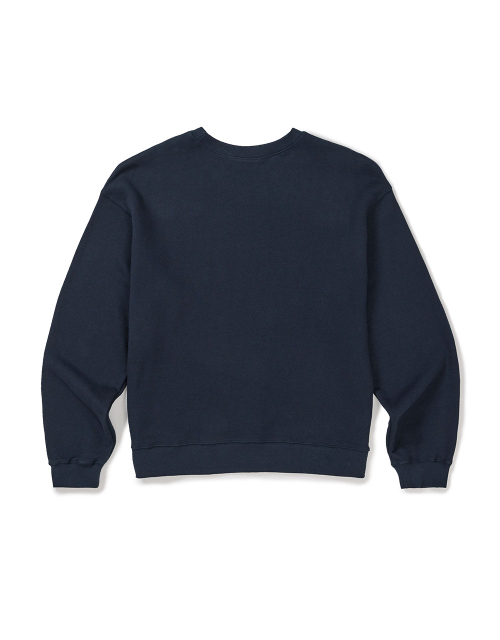 [Mmlg] COLOR BUTTON SWEAT (AUTHENTIC NAVY)