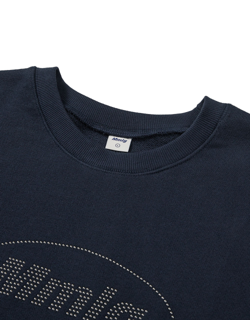 [Mmlg] COLOR BUTTON SWEAT (AUTHENTIC NAVY)