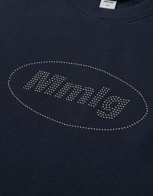 [Mmlg] COLOR BUTTON SWEAT (AUTHENTIC NAVY)