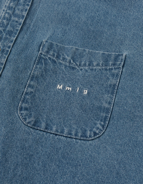 [Mmlg] LABLE M DENIM SHIRTS (BLUE)