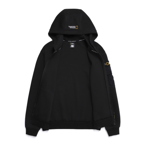 N251UFT950 hood zip-up CARBON BLACK