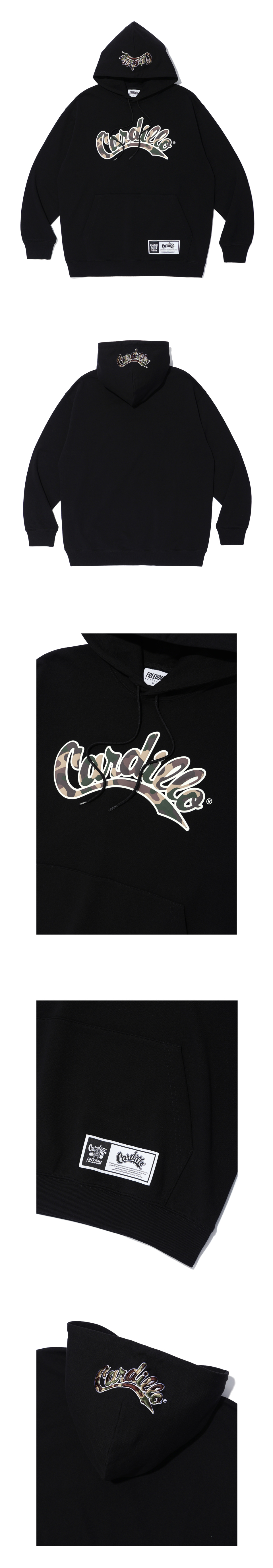 ☆FREEDOM☆ Cadillo Overfit Hood Black Camo CD24MMHD004BCM MUSINSA | FREEDOM Cadillo Overfit Hoodie (Black/Camo)