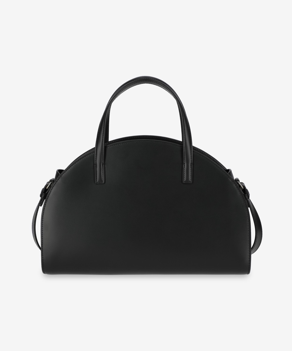 ★A.P.C.★ Demilun Tote Bag Black PXCAXF61941LZZ Demi-Lune tote bag | Smooth vegetable-tanned leather