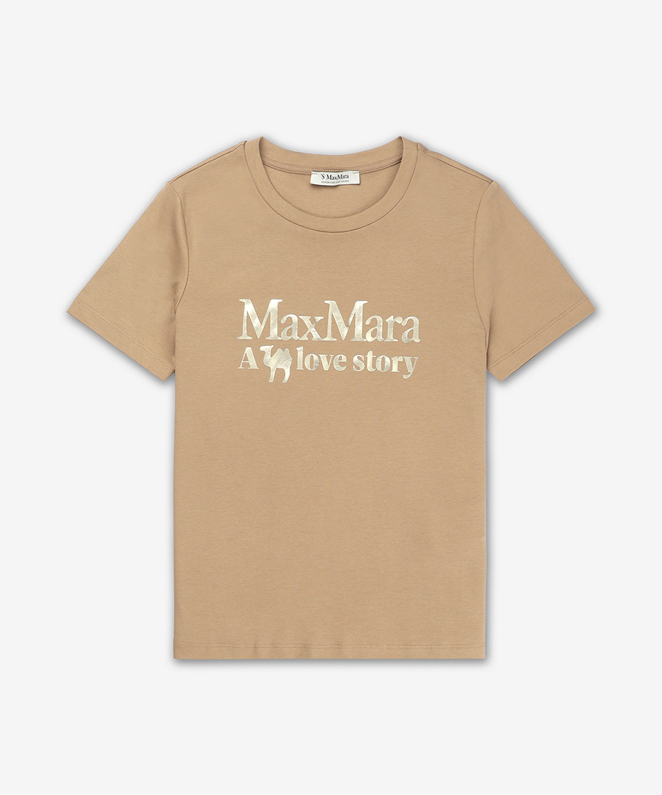 MUSINSA | S MAX MARA QUIETO Short Sleeve T-Shirt - Camel
