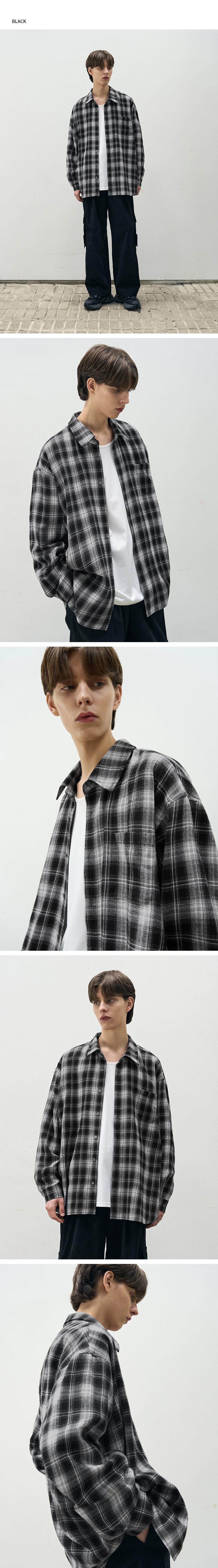 韓国発!【DRAW FIT】Evan Ombre checkered shirt 韓国発!【DRAW FIT】Evan Ombre checkered shirt draw-fit
