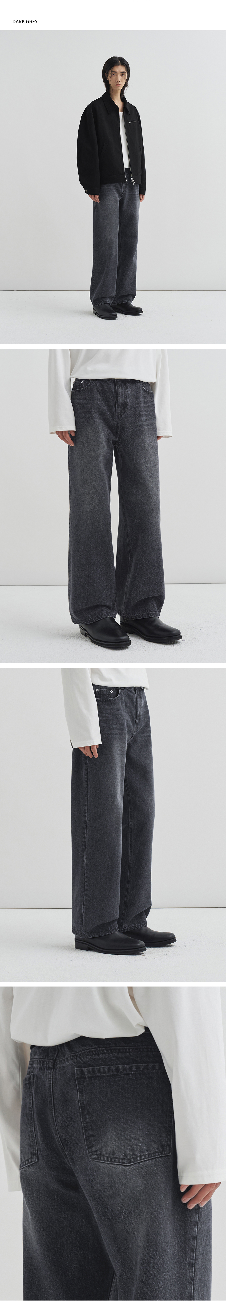 MUSINSA | DRAW FIT Usual Semi-Wide Denim Pants [BLACK]