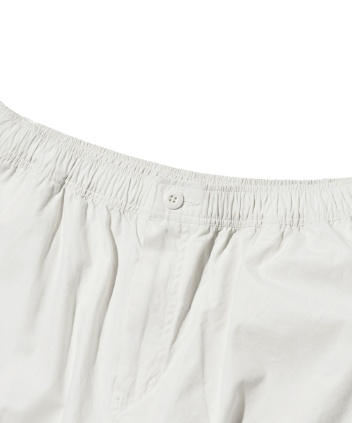 TAG WASHED CARGO PANTS - CREAM