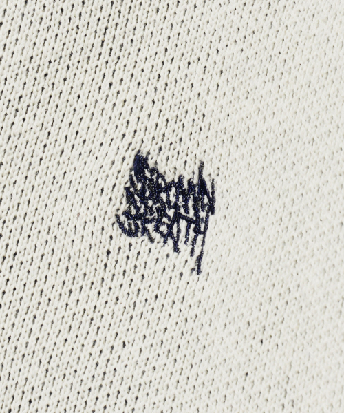 TAG KNIT HOOD ZIP UP - IVORY