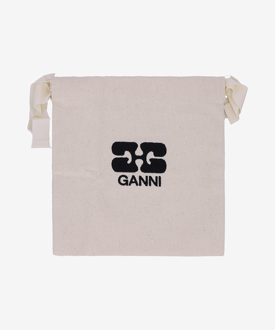 MUSINSA | GANNI Gani Boo Metallic Card Holder - Silver