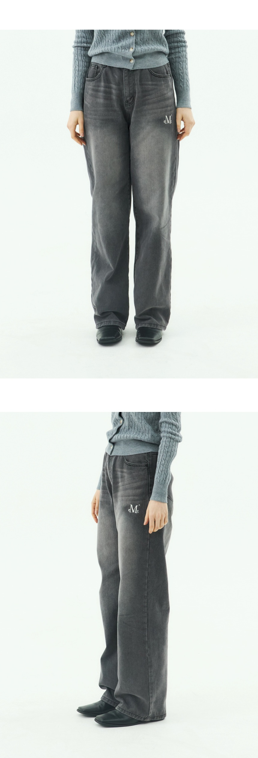 MUSINSA | MUCENT Mallorca wide denim semi-banded washed