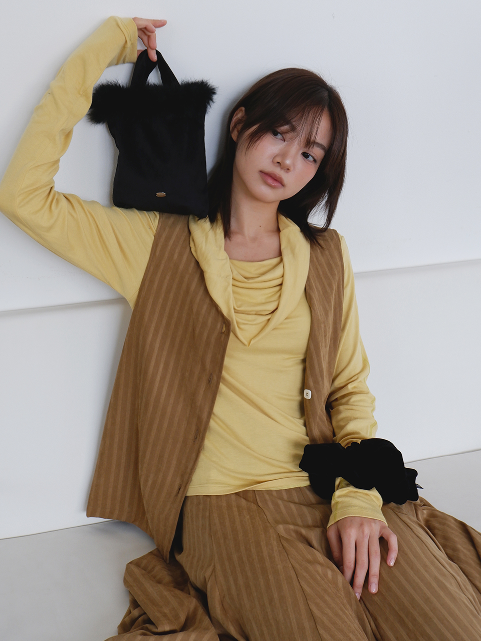Sofia Vest ,Beige 상세 이미지 2