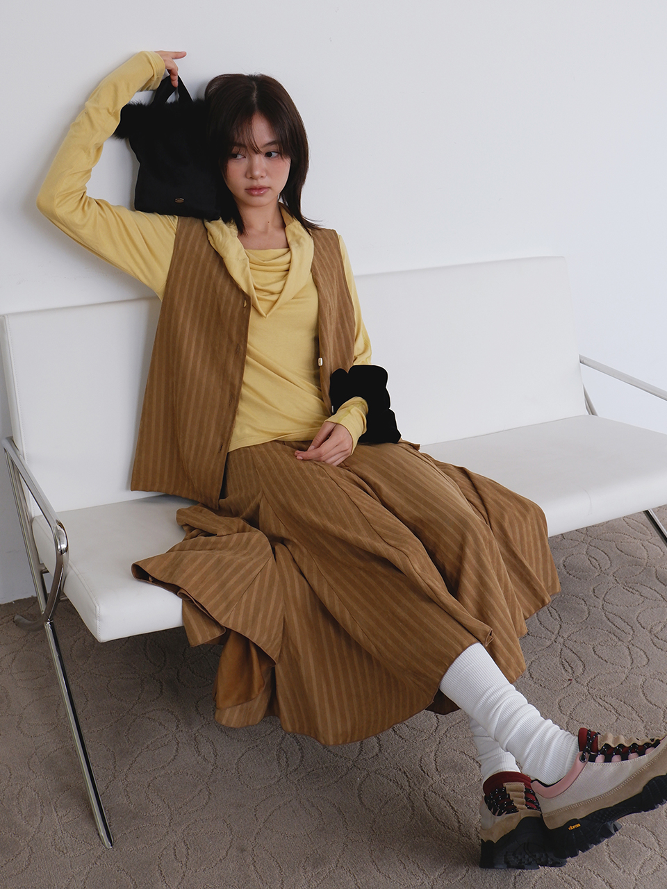 Sofia Vest ,Beige 상세 이미지 1