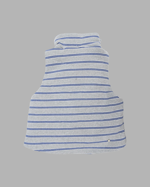 STRIPE PUFFER VEST (BLUE)