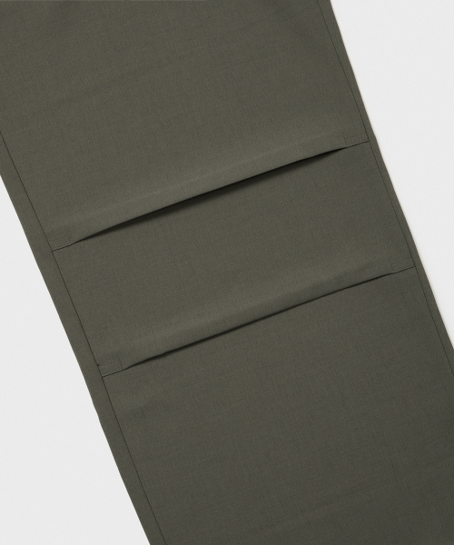 WOMENS LINEN LIKE PARACHUTE PANTS [KHAKI GREY]