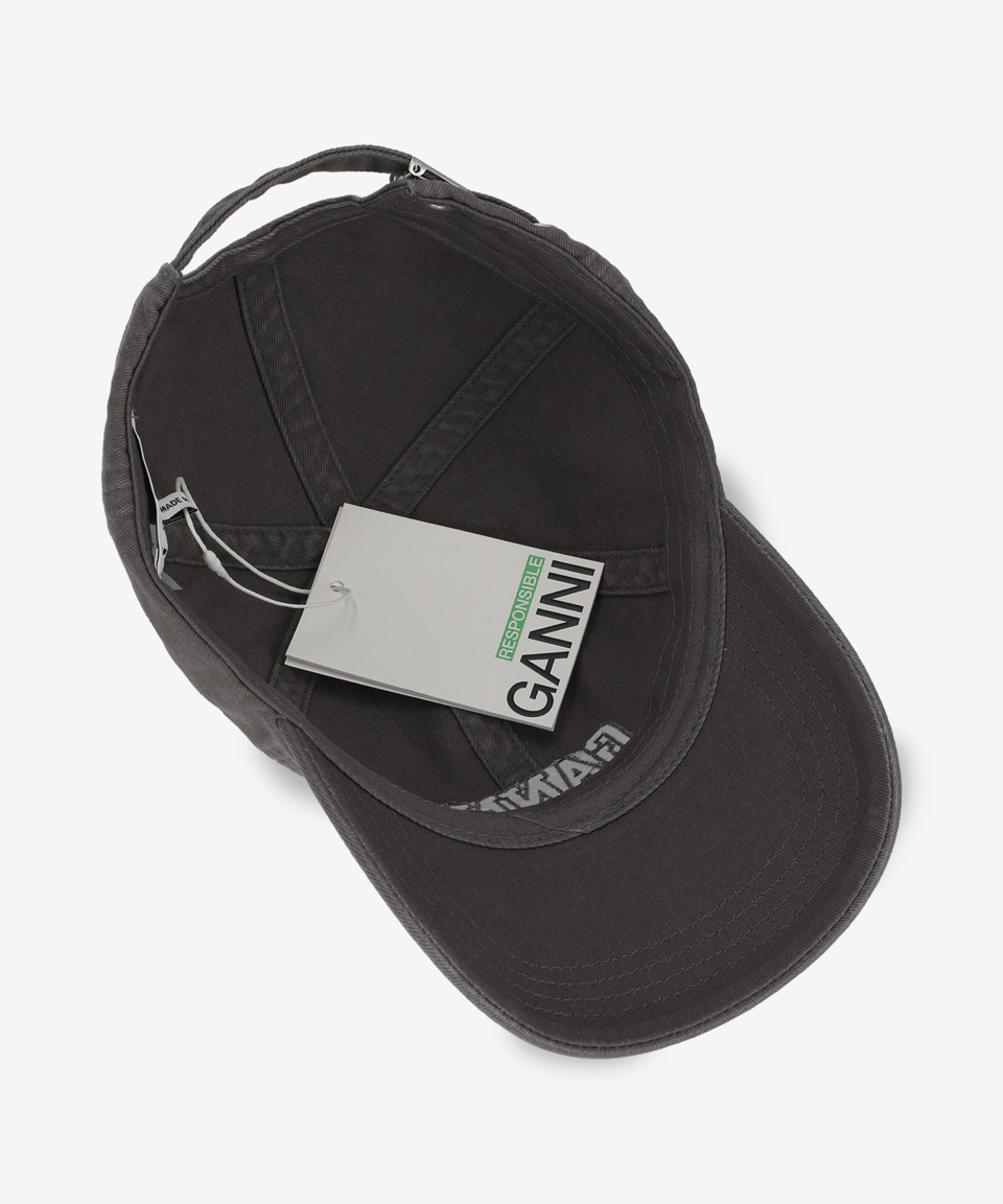 MUSINSA | GANNI Logo Ball Cap - Frost Grey / A6302523