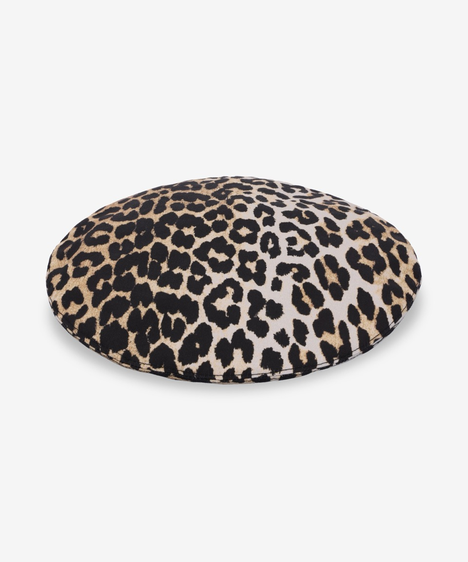 ☆Ganni☆ Woven Cotton Beret Leopard A6420943 MUSINSA | GANNI Woven Cotton Beret - Leopard / A6420943