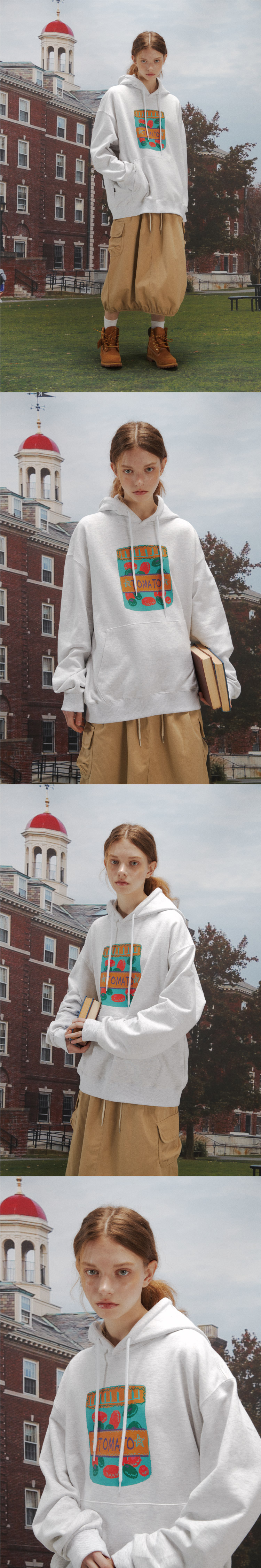 【CPGN STUDIO】25SS★ Tomato Hoodie MUSINSA | CPGN STUDIO Tomato Hoodie Melange White