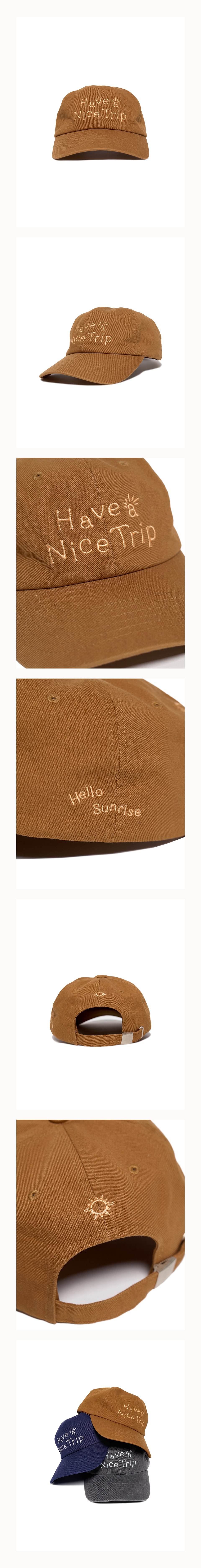 HELLO■Have a Nice Trip Ball Cap_Cinnamon Brown■送料込 MUSINSA公式 | HELLO SUNRISE Have a Nice Trip Ball