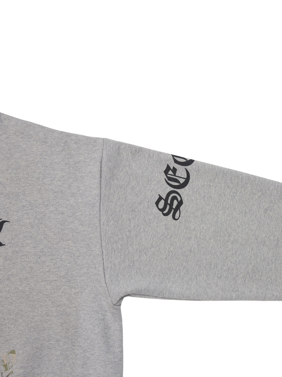 와이이이엘(YEEL) GRAPHICS OFF-SHOULDER SWEATSHIRT GREY