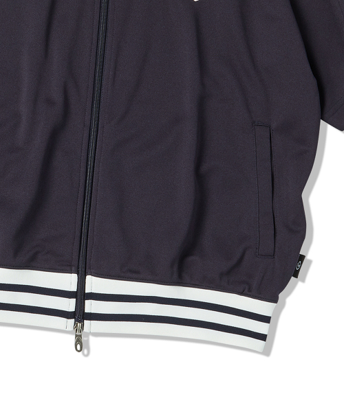 JERSEY TRACK SHORT SLEEVE JACKET NAVY