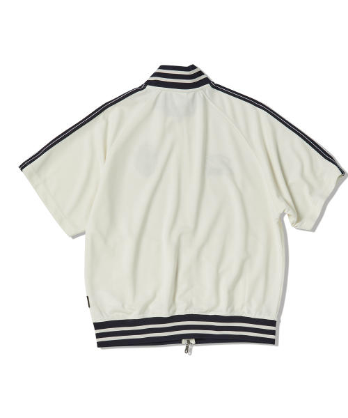 JERSEY TRACK SHORT SLEEVE JACKET IVORY