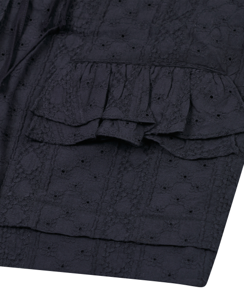 String Trimmed Lace куртка [темно-синий]