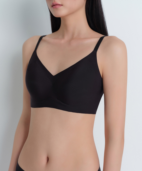 WOMENS SEAMLESS BRA [BLACK]