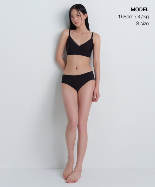 WOMENS SEAMLESS BRA [BLACK]