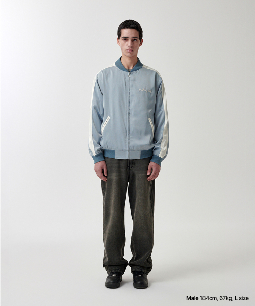 ROPE LOGO SATIN JACKET BLUE(MG2FSMJ246A)