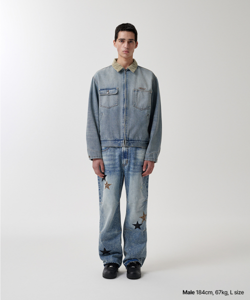 DUNGAREE DENIM JACKET BLUE(MG2FSMJ245A)