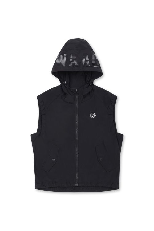 Women Light-weight Stretch Hoodie vest_WWVAM25901BKX