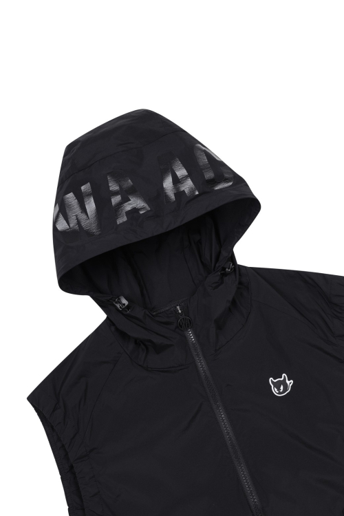 Women Light-weight Stretch Hoodie vest_WWVAM25901BKX