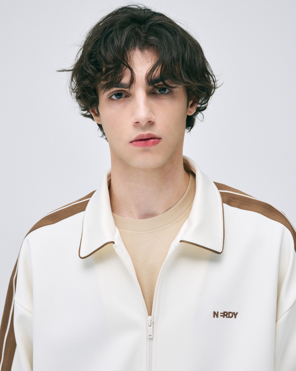 【NERDY】Minimal jacquard tape track set (25SS) R5573 MUSINSA | NERDY Jacquard Tape Track Top (25SS) Ivory