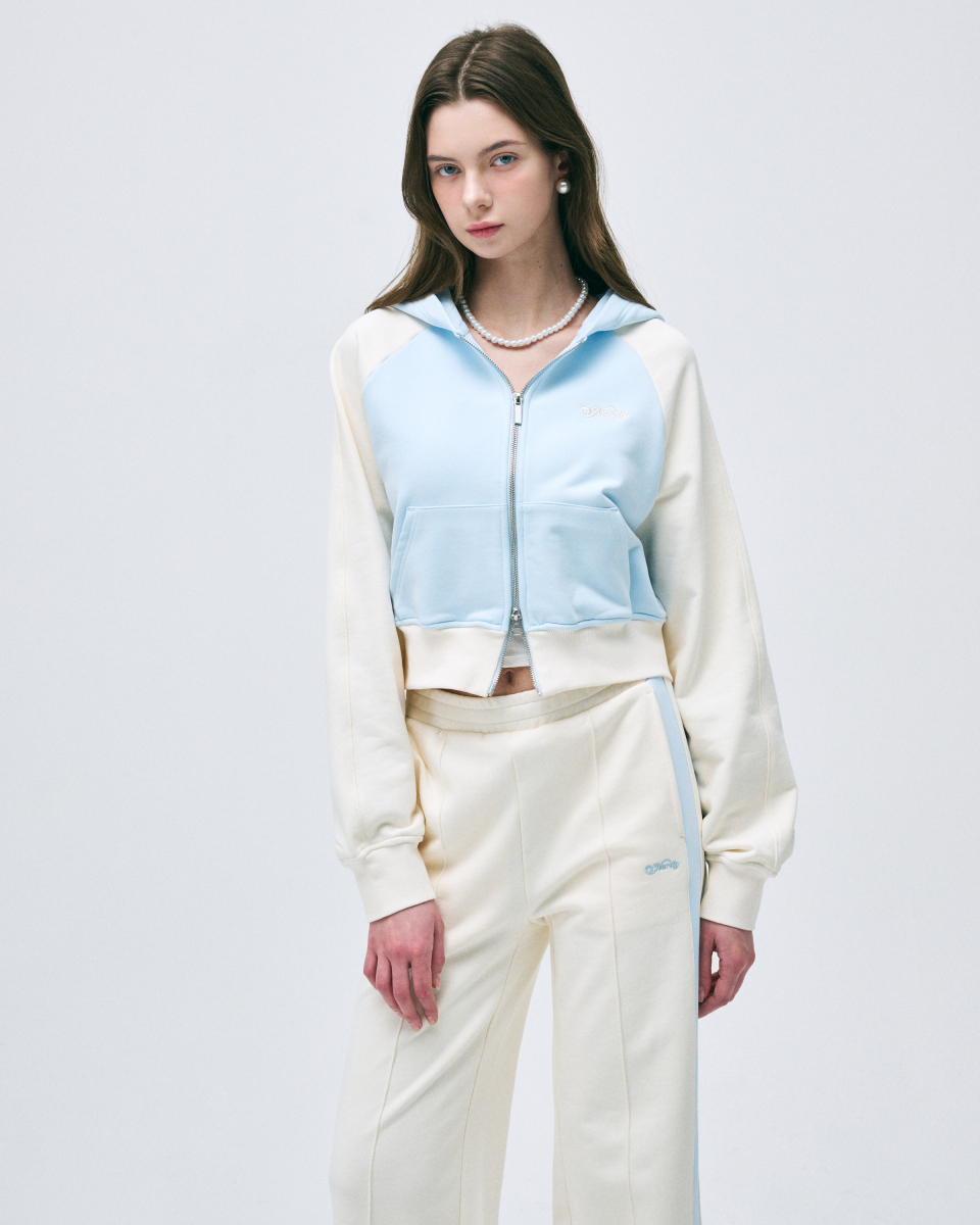 [ NERDY ]★25SS★韓国人気★WOMEN'S CROP HOODIE ZIP-UP SET MUSINSA | NERDY Women's Raglan Crop Hoodie Zip-up (25SS