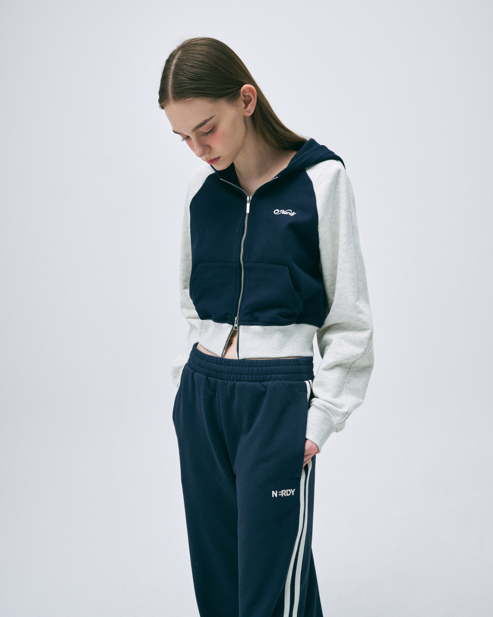 [ NERDY ]★25SS★韓国人気★WOMEN'S CROP HOODIE ZIP-UP SET Kinple Womens Lightweight Cropped Zip Up Hoodies Long Sleeve