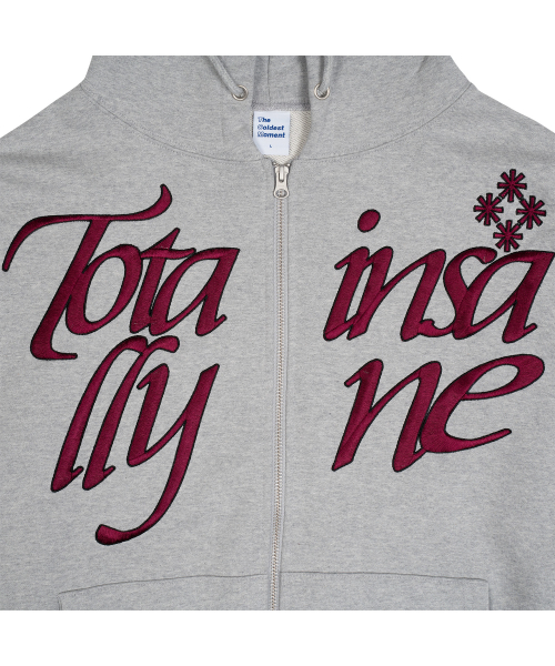 TCM totally hooded zip-up (grey)