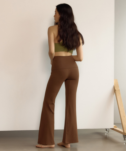 High Waist Bootcut брюки (Brown)