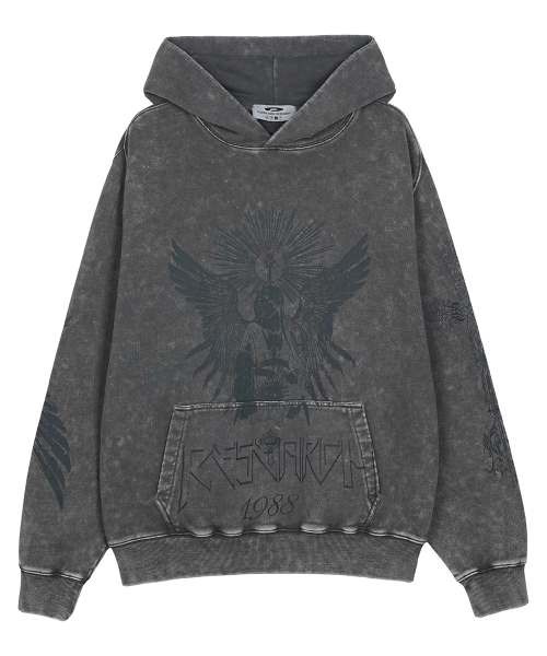 Marble Sulfur Washed San Chris Hoodie Gray