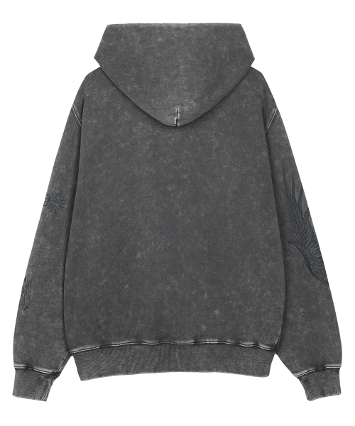 Marble Sulfur Washed San Chris Hoodie Gray
