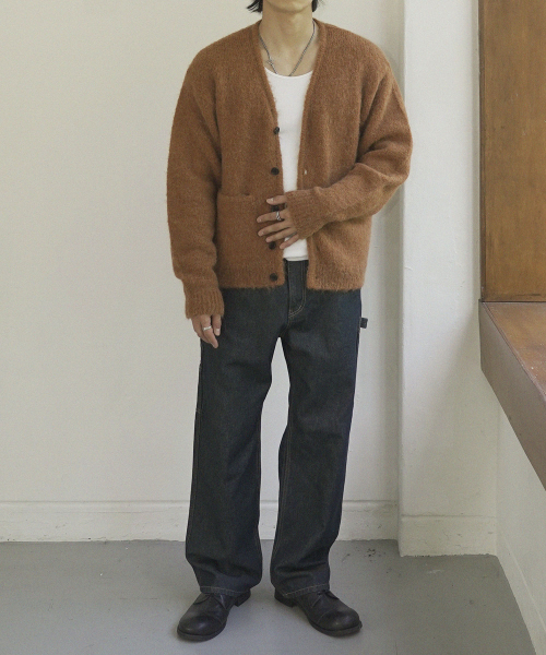 RIPELY ALPACA HAIRY CARDIGAN #1