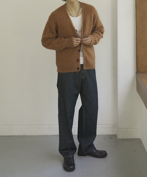 RIPELY ALPACA HAIRY CARDIGAN #1