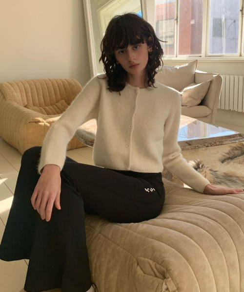 Cherry Pie Wool Cardigan — Ivory