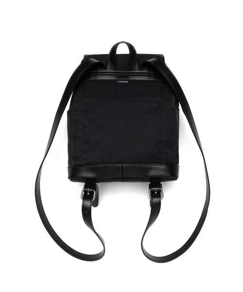 Leather Colored Nylon Mini Backpack чёрный