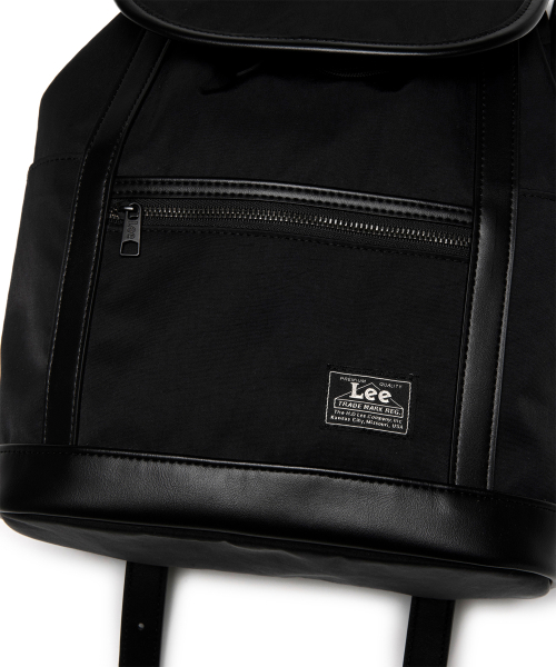 Leather Colored Nylon Mini Backpack чёрный