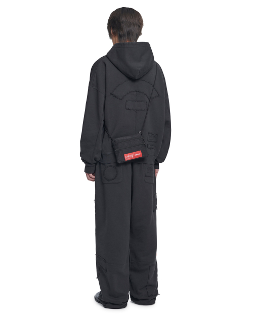 NM X MP TRIPPLE ZIPPER SACOCHE BAG - WASHED BLACK