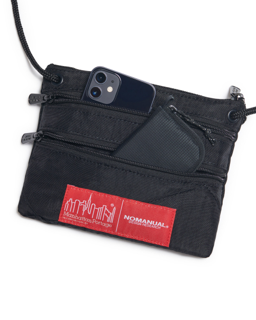 NM X MP TRIPPLE ZIPPER SACOCHE BAG - WASHED BLACK