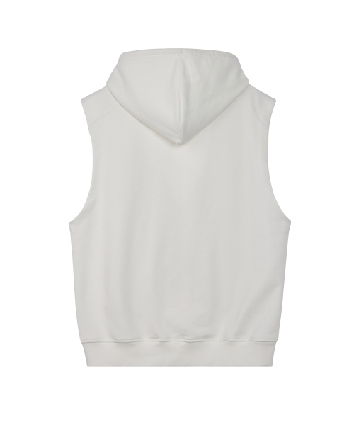 SLEEVELESS HOOD - WHITE