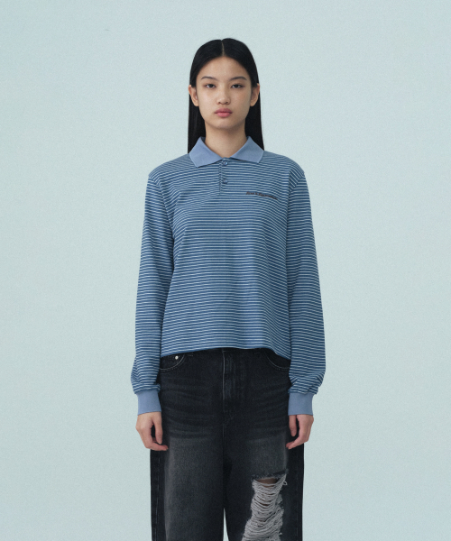 STRIPE PK T-SHIRT - BLUE